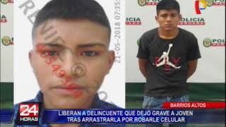 Liberan a sujeto que dejó grave a joven tras arrastrarla para robarle celular 12 [upl. by Feenah70]