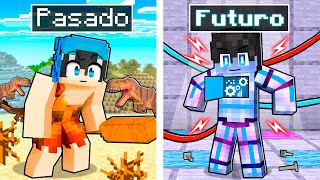 Viajé en el Tiempo del PASADO al FUTURO en Minecraft [upl. by Pippy384]