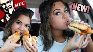 TRYING KFCS 3 NEW CHICKEN SANDWICHES MUKBANG  Steph Pappas [upl. by Notaes676]