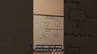 GCSE Maths Understanding Area and Algebraic Equations [upl. by Suoirred]