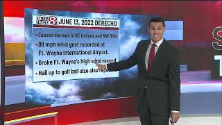 Looking back at June 13 2022 derecho in northeast Indiana a year later [upl. by Ylrebmek]