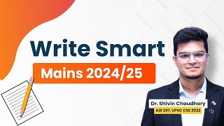 Write Smart for UPSC CSE 202425 [upl. by Kevin]