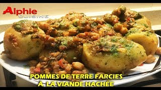 POMMES DE TERRE FARCIES A LA VIANDE HACHÉE  Stuffed potatoes with minced meat [upl. by Aleris]