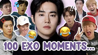 100 ICONIC MOMENTS in the HISTORY of EXO [upl. by Narba]