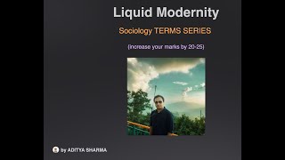 Liquid Modernity  Application in PYQ  Sociology Term series  Aditya sir [upl. by Eseryt]