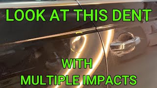 Sharp Dent On Audi Doors  Full PDR [upl. by Ahsiener]