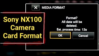 Sony nx100 media format  sony nx100 card format [upl. by Yecnay]