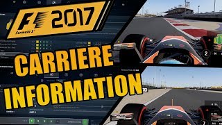 F1 2017 MODE CARRIERE TOUTES LES NOUVEAUTÉS Nouvelle RampD Gestion Moteur etc [upl. by Paxon]