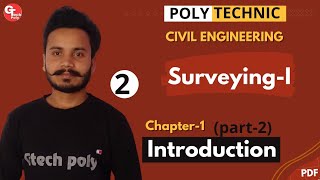 SURVEYING1  Lecture2 Introduction Part2  Principle of surveying  Polytechnic Civil Engg [upl. by Alexandria]