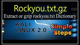 How to Unzip and Use Rockyou Wordlist in Kali Linux  2021  Hindi [upl. by Amaryllis]