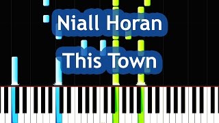 Niall Horan  This Town Piano Tutorial [upl. by Lipp900]