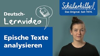 Analyse von epischen Texten 🎓 Schülerhilfe Lernvideo Deutsch [upl. by Ycniuq]