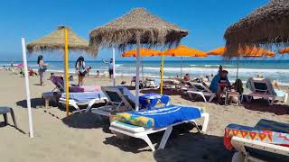 Carihuela Beach waves Andalucia Torremolinos Costa del Sol 4KJPWalk [upl. by Cochran662]