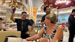 MY FAMILY IS SHOCKED BY THIS FILIPINO RESTAURANT Birthday party in unlimited buffet [upl. by Ardle458]