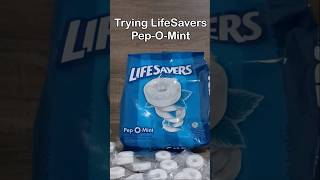 Trying LifeSavers PepOMint  mint review shorts [upl. by Nauqram]