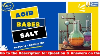 Class 10 Chemistry Acids Bases amp Salts  Reactions Properties and Importance of pH Explainedquot [upl. by Aiderfla]