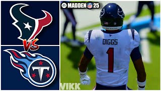 Texans vs Titans Week 18 Simulation Madden 25 Rosters [upl. by Tabitha620]