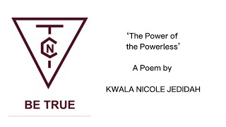 quotThe power of the powerless A poem by Kwala Nicole Jedidah Trinity College Nabbingo [upl. by Aicilef]