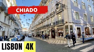 LISBON PORTUGAL 🇵🇹 4K Baixa amp Chiado — Walking Tour [upl. by Ranita389]