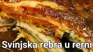 Špikovana svinjska rebra u rerni  Recept za najshrskavija i najsočnija rebarca [upl. by Nylicaj939]