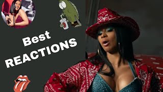 BEST reactions to Cardi B’s verse in THOTIANA Blueface REMIX 🔵🔴 compilation [upl. by Araet367]