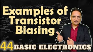 1 Solved Examples of Transistor Biasing  Fixed Bias Transistor Example  Emitter Bias BJT Example [upl. by Thielen570]