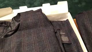 Custom Made Studio Suits Tweed 3 Piece Unboxing [upl. by Ygief32]