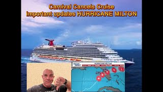 IMPORTANT CARNIVAL CRUISE NEWS HurricaneMilton [upl. by Yemac]