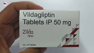 Zilda Tablet  Vildagliptin Tablet 50mg  Zilda Tablet Uses Benefits Dosage Review in Hindi [upl. by Disario]