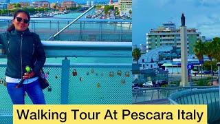 Walking Tour At Pescara Italy with hubbyPescaraBeachItaly2022 [upl. by Enrol561]