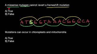 Missense and Frameshift mutations explained [upl. by Ertnom725]