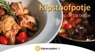 Kip stoofpotje op de barbecue  Kipreceptennl Met heerlijke zomerse groenten [upl. by Sevy]