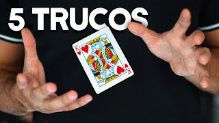 5 TRUCOS DE MAGIA CON CARTAS [upl. by Urbas668]