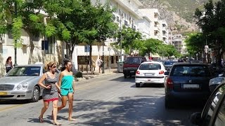 Loutraki Greece Main Street [upl. by Sehcaep]