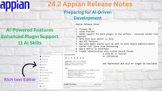 Appian Release Notes 242  Moving towards AI Driven Development [upl. by Meeharbi83]