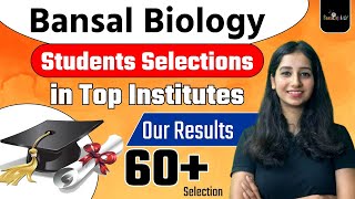 Bansal Biology Students Selected in Top Institutes I Bansal Biology Results I Bansal Biology App [upl. by Maxia361]