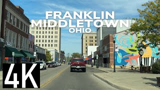 Road Tour of Franklin and Middletown Ohio in 4K  Downtown Middletown [upl. by Keisling93]