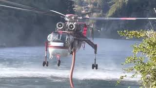 Helicopters on DixieFire Feather River CA 2021 [upl. by Aseen138]