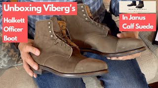 Unboxing The Viberg Halkett Boot In quotFlintquot Janus Calf Suede [upl. by Niple484]