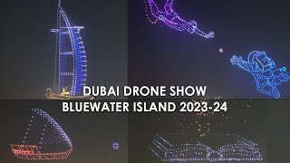 Amazing Bluewater Island Drone Show 20232024 dubaishoppingfestival [upl. by Hertberg]