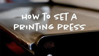 Setting an etching press to print intaglio or relief [upl. by Iolanthe]