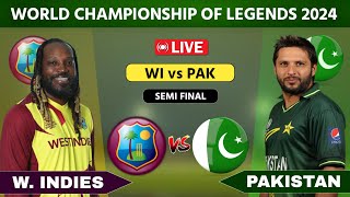 Pakistan Champions vs West Indies Champions Live Semi Final  World Legends Championship 2024 [upl. by Bena]