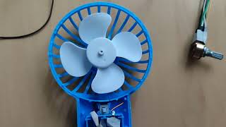 3volt Portable Fan Oscillating the Propeller Using a Potentiometer [upl. by Emiatej]