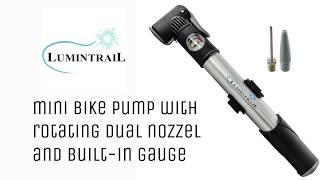 How to Use the LuminTrail Mini Pump to Inflate Bicycle Tire [upl. by Lowrance]