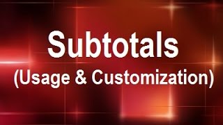 MicroStrategy  Subtotals usage and customization  Online Training Video by MicroRooster [upl. by Battiste]