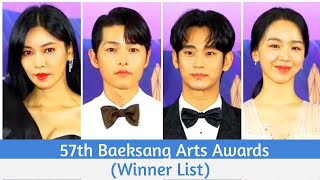 57th Baeksang Arts Awards 2021 Full Winners List🔥😍 😍 [upl. by Ahsiyn]