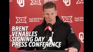 Oklahoma Football Brent Venables Signing Day presser [upl. by Mack116]