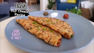 Suji ka Cheela  Semolina Savoury Pancakes Quickeasy healthy and tasty Indian Breakfast [upl. by Tatman204]