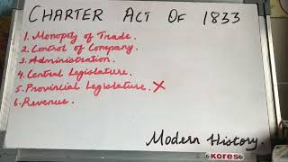 Charter Act of 1833 Mizo tawnga sawifiahna modernindianhistory [upl. by Nivre635]