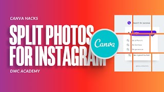 New Tutorial — How to Split Photos in Canva for Instagram [upl. by Ahsinot]